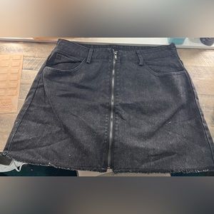 black jean skirt